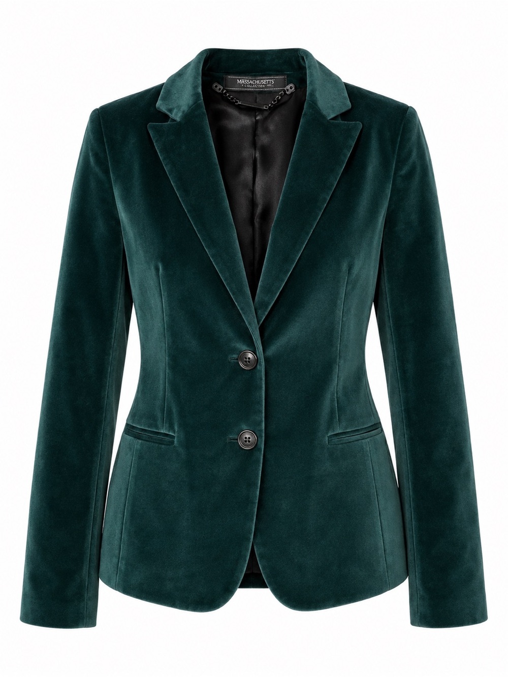 Messagerie Italy Green Velvet Blazer Women’s EU 46 US 14 Designer Evening Jacket